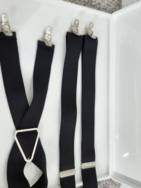 Classic Black Adjustable Suspender Straps Prom Wedding Night Out